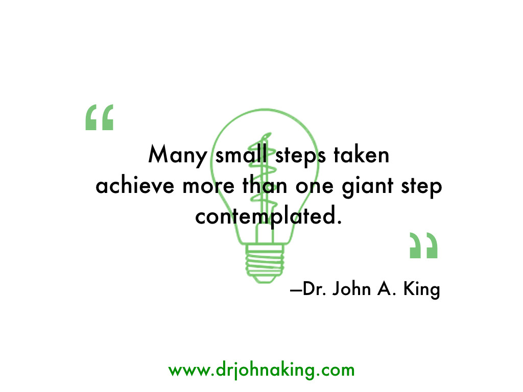 Many small steps taken...#drjohnaking